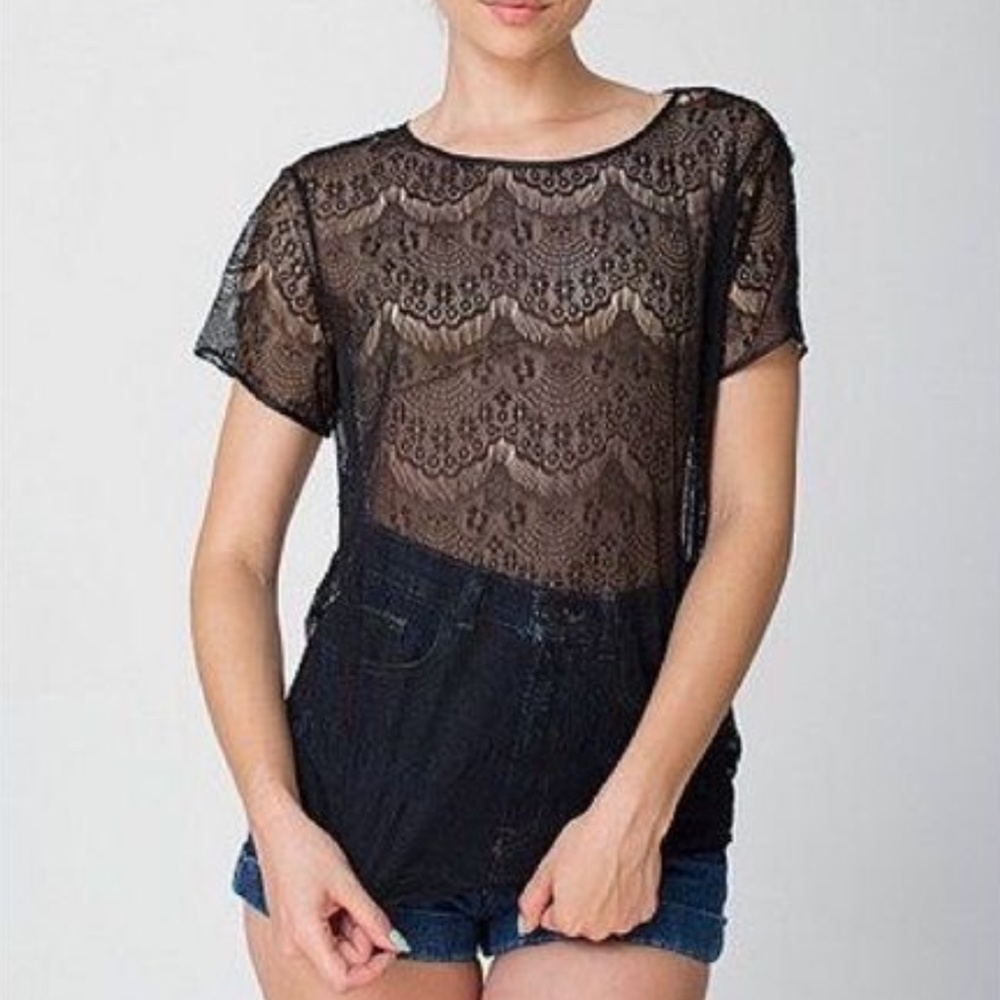American Apparel Lace Top